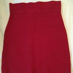Bright Red BCBG Tight Elastic Skirt